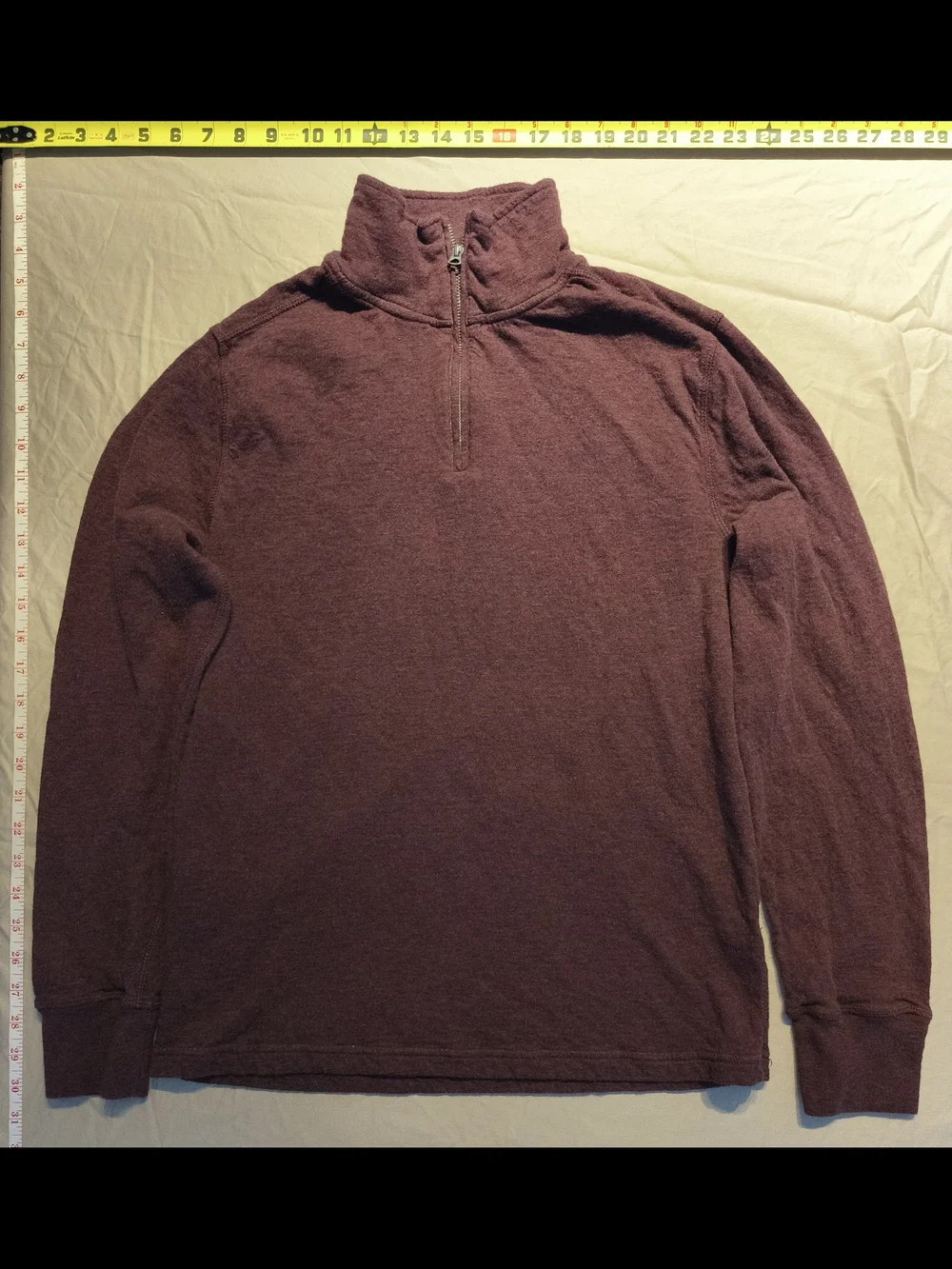 J. Crew Knit Goods Men's 1/4 Zip Sweater in Burgundy